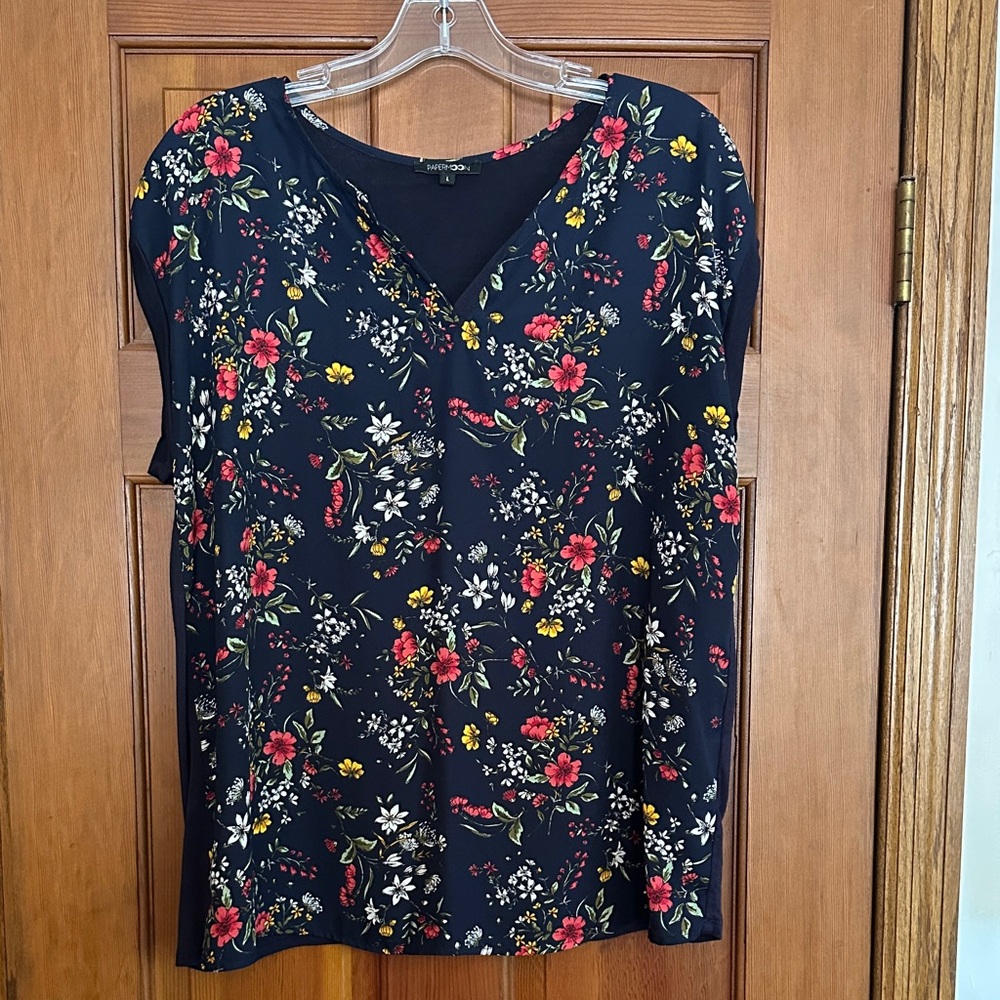 Papermoon Navy Floral Blouse